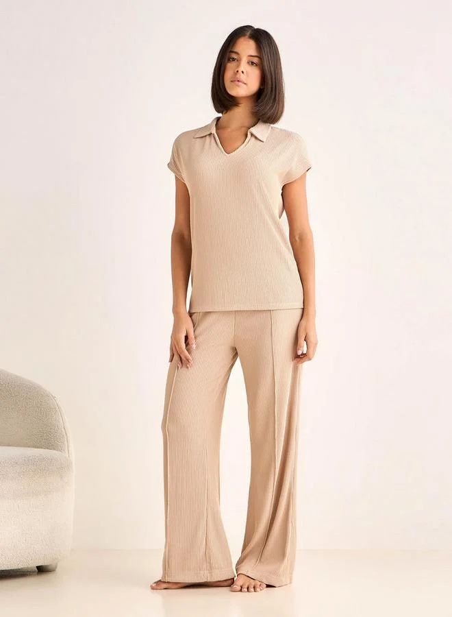 سبلاش فيڤ Pyjama Set Collared Top & Pants